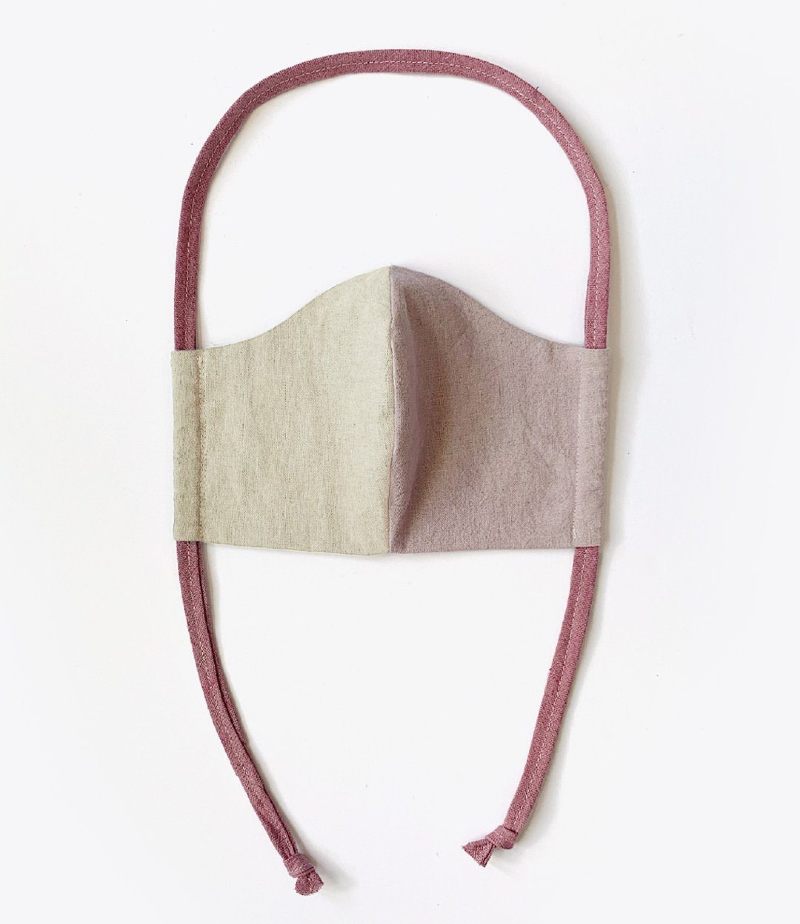 nisolo emlee upcycled linen and cotton mask