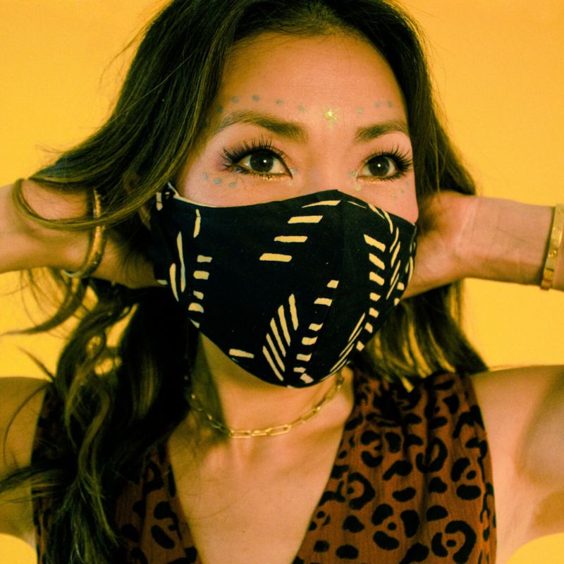 symbology face mask reclaimed scrap materials