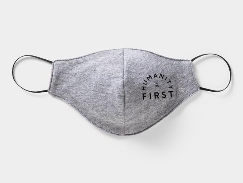 Upcycled cotton face mask known supply humanity first