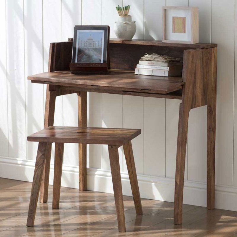 vivaterra foldable sustainable console desk fsc wood