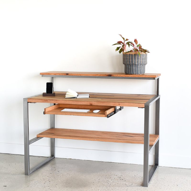 what we make reclaimed wood desk desktop computer